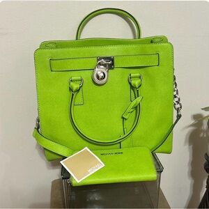 Michael Kors Bright Green Satchel